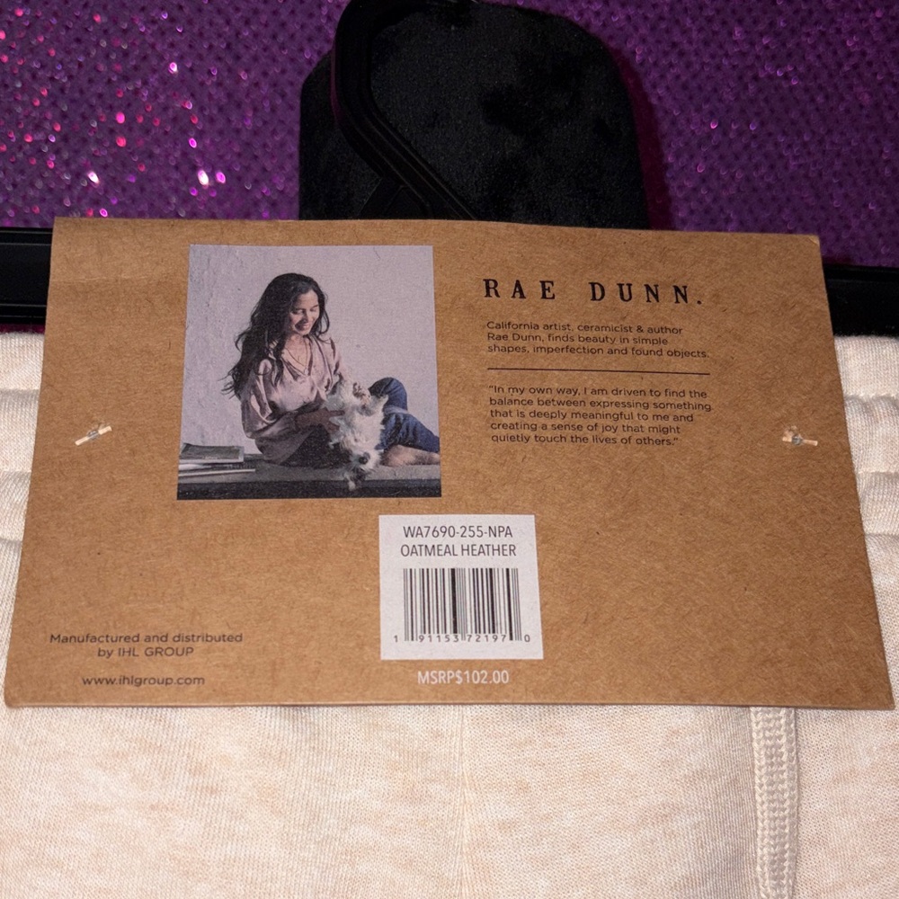 Rae Dunn Cream Cowl Neck Sweatshirt & Jogger Set | Cozy 2-Piece Lounge Outfit - Picture 12 of 15